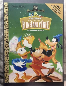 Disney Vintage 50th Anniversary Masterpiece Fun And Fancy Free Coloring Book New - Picture 1 of 2