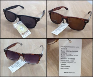 Gafas de sol UV400 policarbonato calidad CE gafas para mujer marrón plateado - Imagen 1 de 6