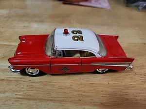 1957 Kinsmart Red Chevrolet Bel Air Fire Department Die-Cast Model Car 1:40 - Picture 1 of 3