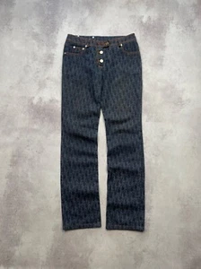 Vintage Christian Dior By John Galliano SS2006 Monogram Jeans Pants Size S - Picture 1 of 20