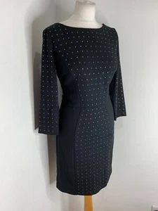 Michael Kors studded pencil dress US6 UK 10 NEW black panelled wiggle fitted - Picture 1 of 13