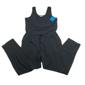 Columbia Anytime Tank Top Jumpsuit Womens Large Black Omni-Shield Wicking $80 - Picture 1 of 9