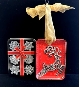 Brighton B lustiges Rentier Weihnachtsschmuck mit Dose NEU / NOS mit Box 4" - Bild 1 von 10