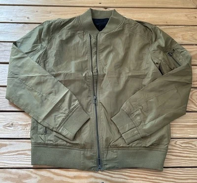 Jack & Jones NWT Men’s Evian Nylon Full Zip Jacket Size M Olive D5 - Image 1 of 4