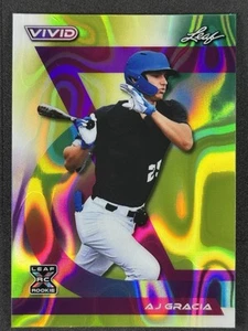 2024 Leaf Vivid - AJ Gracia Yellow Lava 9/10 #67 Michigan - Picture 1 of 2