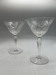 Vaso Fostoria Mayflower grabado champán o Sherbet alto - Imagen 1 de 11