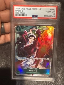 One Piece CCG Baby 5 #032 Japanese PRB01 Holofoil Waifu Graded Card PSA 10 - Bild 1 von 2