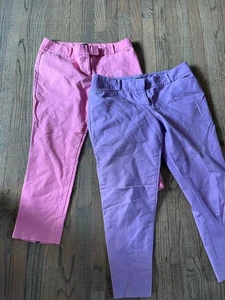 The Limited Womens 2 Pair Capri Pants Pink Size 12 Purple Lilac Stretch Pockets - Picture 1 of 9