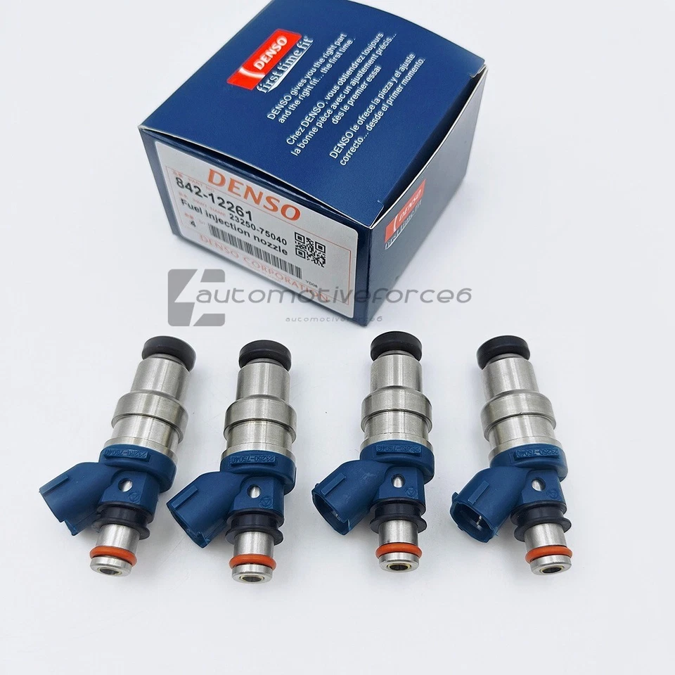 4X DENSO Fuel injectors 23250-75040 For Toyota Tacoma 2.4L 1995-2000 I4 NEW - Imagem 1 de 4