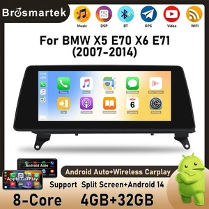 10.25" Android 14 Autoradio CarPlay WiFi 32GB GPS Navi Für BMW X5 E70 X6 E71 CCC - Bild 1 von 16