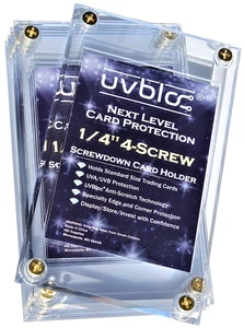 Baseball Card Holder Cases (5 Pack) Protectors Hard Plastic Screw Down 35pt S... - Picture 1 of 5