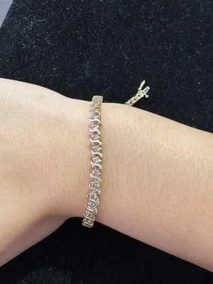 Pulsera Tenis 10 kt Diamante Estilo S 1 Ct. Foto 1 de 3