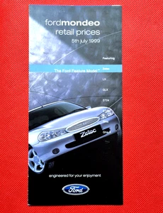 1999 FORD MONDEO Price List - ST200 ST24 Ghia X Zetec GLX LX - Excellent - Afbeelding 1 van 3