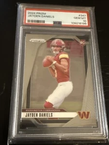 Jayden Daniels 2024 Panini Prizm #347 Base Rookie Card RC PSA 10 Gem Mint QTY - Picture 1 of 2