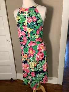 Abito donna Lilly Pulitzer elegante colorato taglia M (vedi misure) - Foto 1 di 11