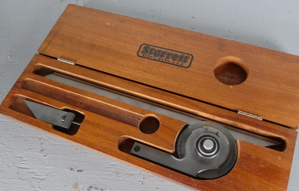 Starrett 359 Precision Universal Bevel Vernier Protractor  12" Blade - Image 1 of 4