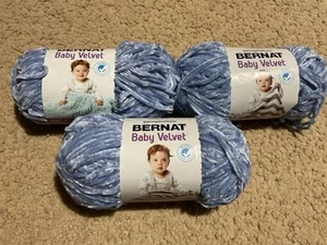 Bernat: BABY VELVET - LITTLE BOY BLUE - Lot of 3 New Skeins - Picture 1 of 2