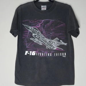 Vintage 1992 American Eagle Fighter Jet T-Shirt Men’s Size M Single Stitch  - Picture 1 of 7