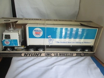 Nylint Pillsbury GMC 18-Wheeler Truck Tractor Trailer Pressed Steel Vintage 80's - Image 1 of 4