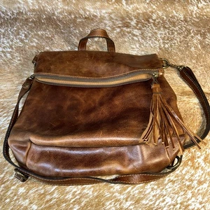 Patricia Nash Brown Crossbody Convertible Backpack Shoulder Bag *no Backpk strap - Picture 1 of 18