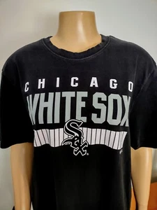 Chicago White Sox MLB '47 Brand Adult XL 100% Cotton Black T-Shirt - New! - Picture 1 of 6
