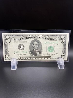 1950A- 5 Dollars bill very nice bill. for your Collection . - Image 1 of 2