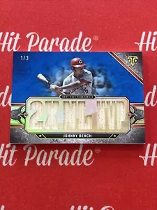 Johnny Bench "2X NL MVP" Relic Legend /3 2024 Topps Triple Threads #RL-JB Reds - Foto 1 di 4
