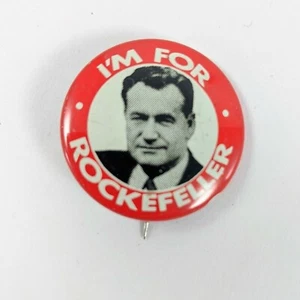 1960 I'm for Nelson Rockefeller Campaña Política Presidencial Botón Retroceso - Imagen 1 de 4