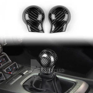 For Camaro 2010-2012 Gear Shift Shifter Knob Cover REAL Carbon Fiber BLACK - Bild 1 von 9