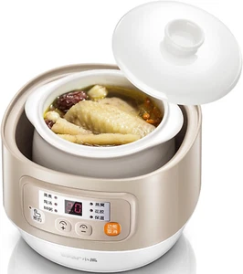 Electric Stew Pot, 0.8L Mini Ceramic Slow Cookers, 6 Smart Menus, 9.5H Appointme - Picture 1 of 8