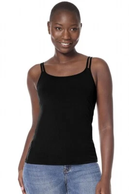 Colete Camisa Mastectomia Top Bolso Copos AMOENA Valletta Tamanho 16 Preto - Imagem 1 de 4