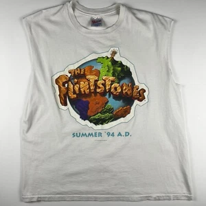 Vintage FLINTSTONES Movie 1994 Promo Sleeveless T Shirt Size XL RARE - Bild 1 von 11