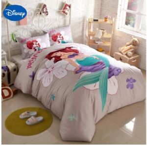 3pc 5pc. Disney's Little Mermaid Full Queen 100% Cotton Duvet Comforter Set