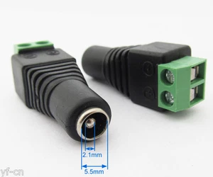 10 pz 5,5 x 2,1 mm 2,1 mm CCTV DC alimentazione donna connettore terminale saldatura gratuito - Foto 1 di 7