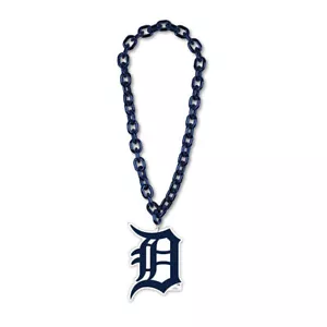Detroit Tigers Necklace Big Fan Chain - Picture 1 of 1
