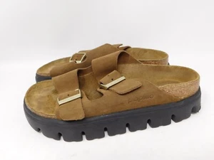 Papillio Birkenstock Arizona Chunky Brown Suede Sandals Women's EU 36 US 5.5 - Picture 1 of 7