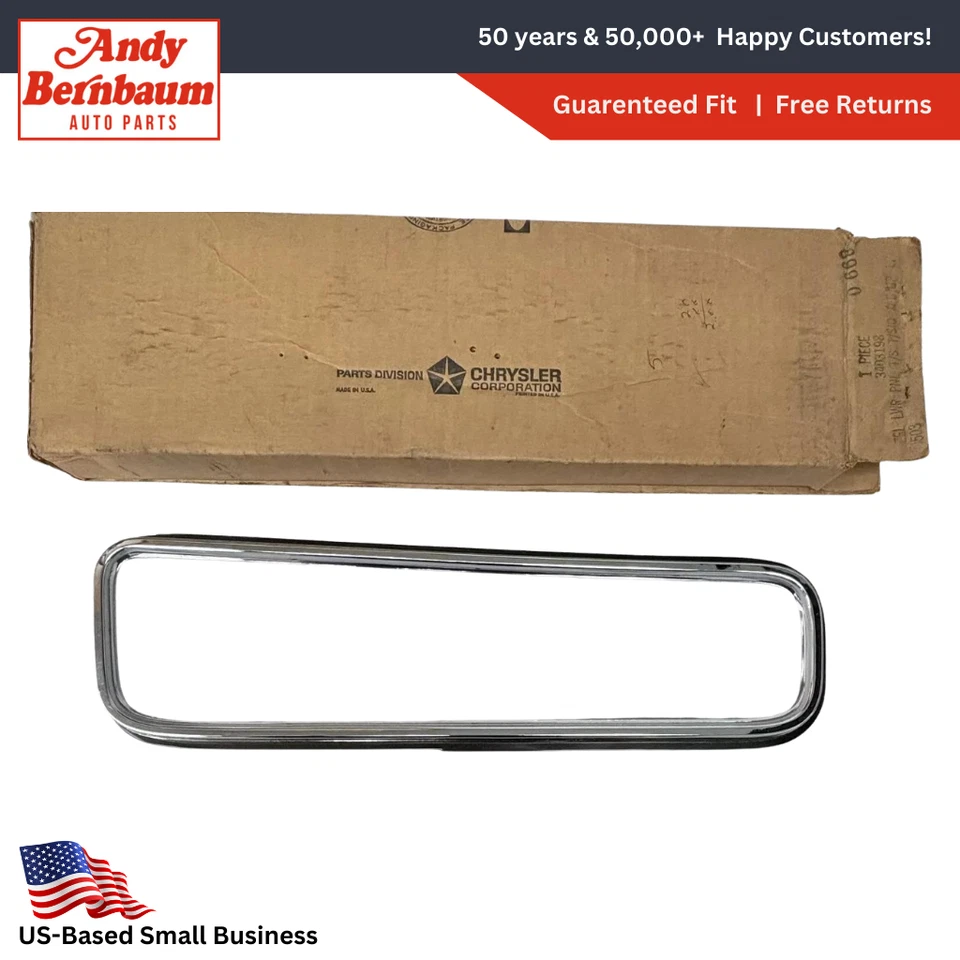 1970 Dodge Coronet Left Driver Side Taillight Lamp Bezel Cover Trim 3403198 NOS. - Image 1 of 4