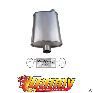 2.5" Universal Car Muffler 10" x 4" Oval 14" Long Glass Packed O/C - Picture 1 of 3