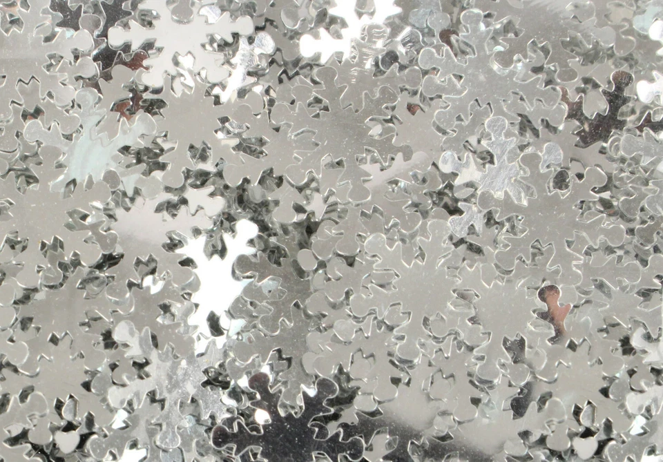 Lentejuelas Copos Plata 1,3 CM 50 G Foto 1 de 1