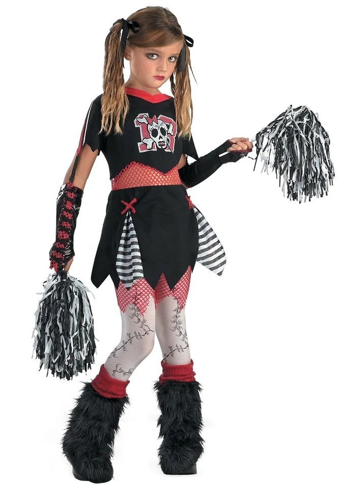 Girls Gothic Cheerless Leader Goth Child Halloween Costume 2802 - Image 1 of 1