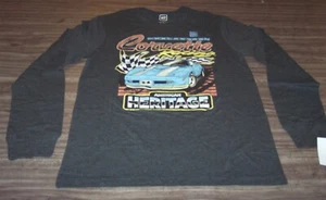 VINTAGE STYLE CORVETTE GM CHEVROLET RACING Car Long Sleeve T-Shirt MEDIUM NEW - Picture 1 of 4