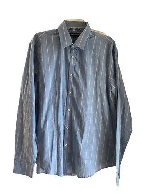 Jack Maverick Long Sleeve Men’s Size L Blue Stripe Button Up Shirt NWT - Image 1 of 4
