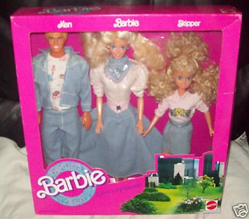1989 TRU exclu. Barbie, Ken&Skipper Cool City Blues conjunto de regalo Foto 1 de 1