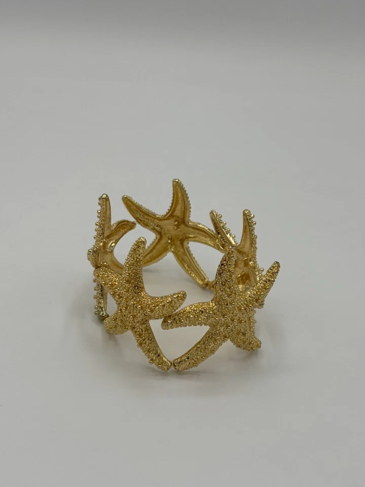 Brazalete Lilly Pulitzer Vintage Estrella de Mar Coral Dorado Coleccionable Foto 1 de 1
