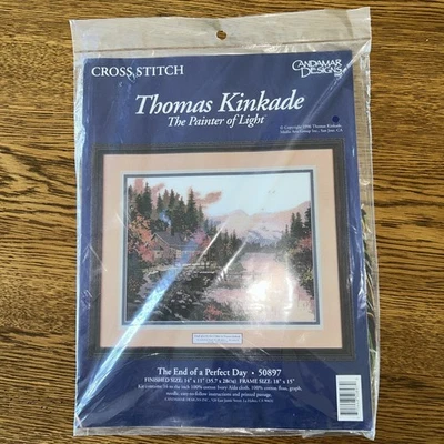 Thomas Kinkade End of a Perfect Day  #50897 Counted Cross Stitch Kit 14" x 11" - Image 1 of 4
