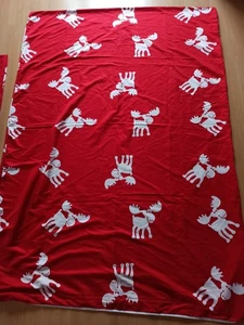 Bettwäsche rot/ weiß Elchmotiv mit RV 2 mx1, 4m - Bild 1 von 3
