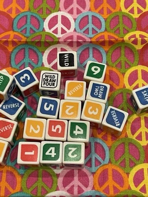 Vintage UNO Dice Game Replacement Tokens Dice by Mattel Rare - Image 1 of 2