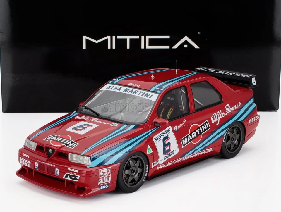 MODELLINO AUTO STATICO ALFA ROMEO 155 GTA MARTINI CADALORA MONZA 1992 SCALA 1/18 - Immagine 1 di 4