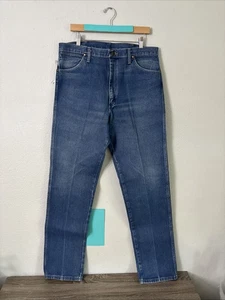 Wrangler Cowboy Cut Original Fit Jeans Men's 36x38 Blue Cotton Tapered Leg - Picture 1 of 4