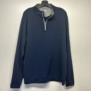 Peter Millar Pullover Mens XL Blue Wicking Quarter Zip Golf Lightweight - Picture 1 of 5
